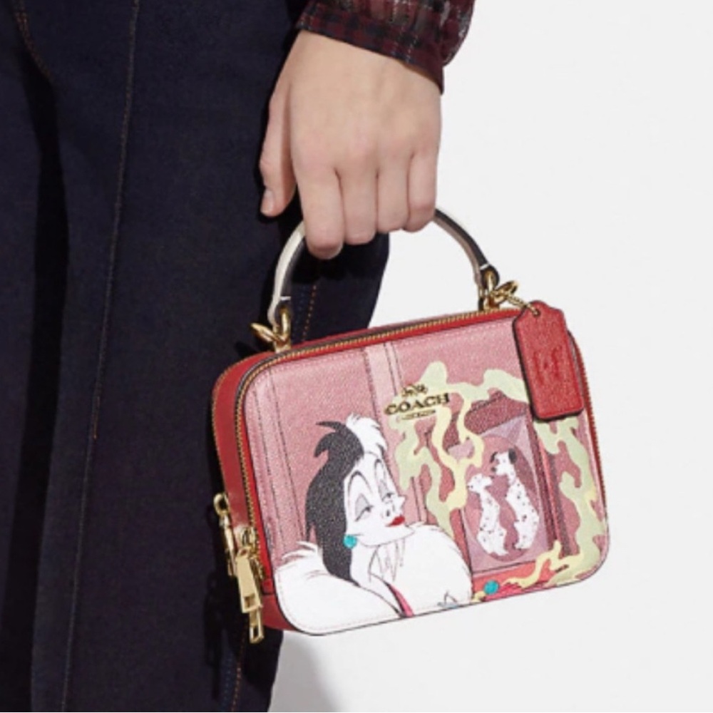 Coach Disney Pink and White Mini Bag with Artistic Design - Picture 4 of 5